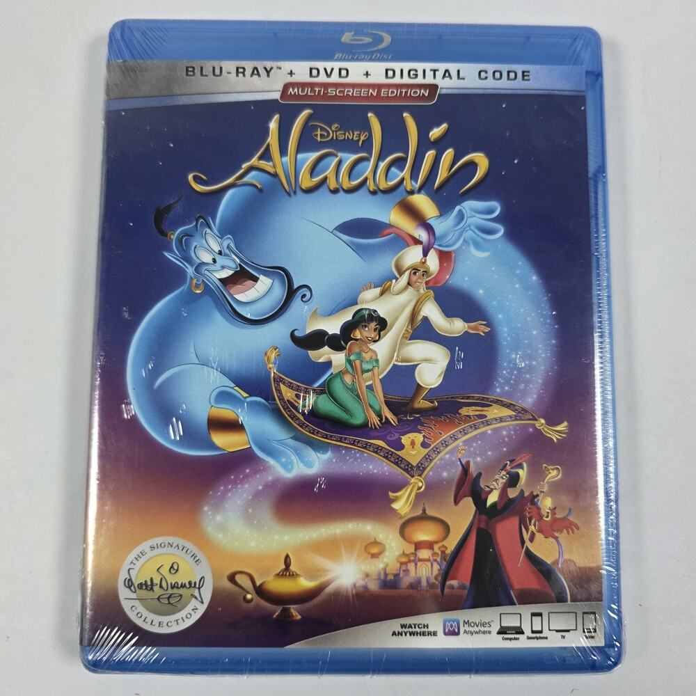 Aladdin (The Walt Disney Signature Collection) (Disney Blu-ray + DVD, 1992) NEW